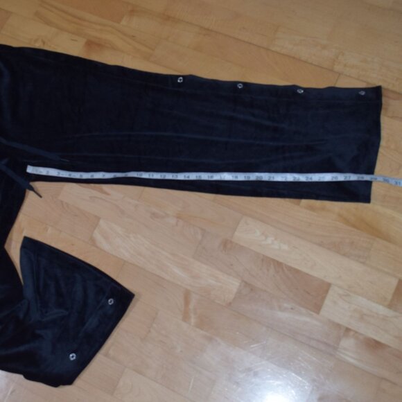New! Victoria's Secret Women's Sz M Velour Diamante Wide Leg Snap Lounge Pants - Picture 6 of 9